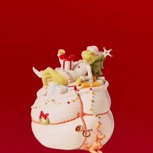 Lenox Porcelain Grinch Christmas Figurine Cookie Jar NIB Unboxed
